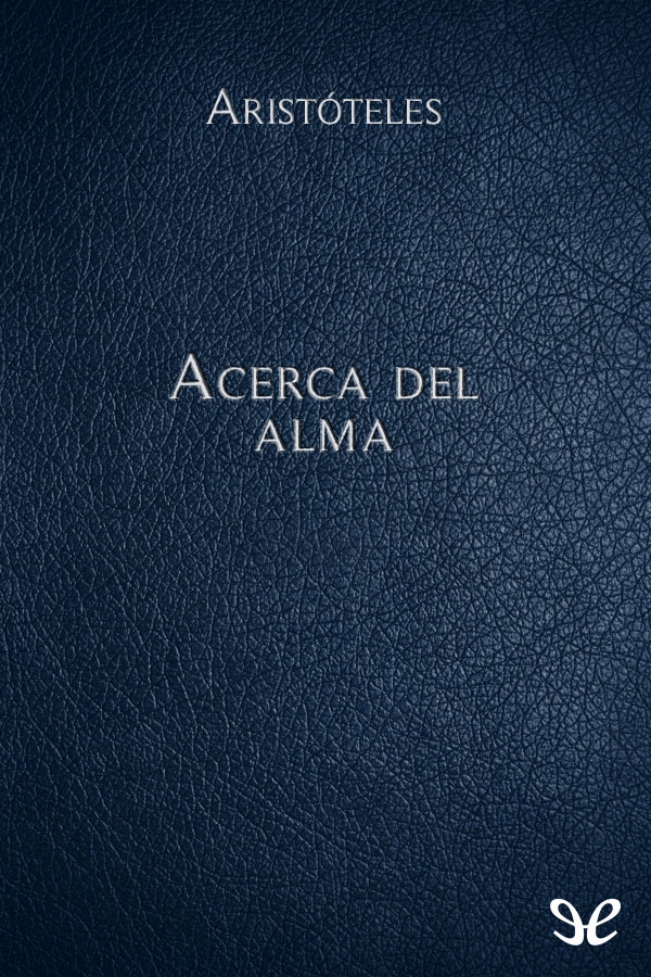 Portada del libro Acerca del alma