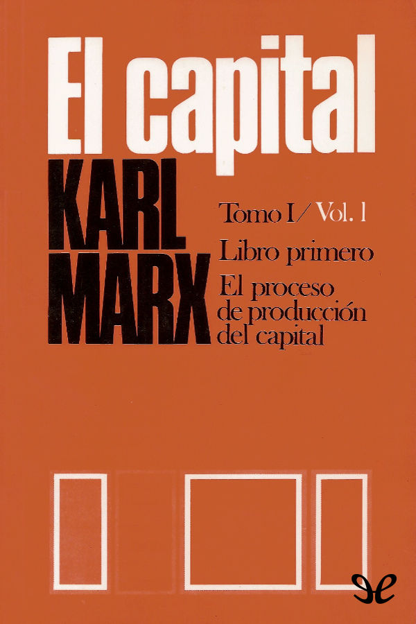 Portada del libro El Capital P Scaron Libro primero Vol 1