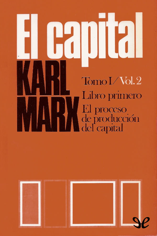 Portada del libro El Capital P Scaron Libro primero Vol 2