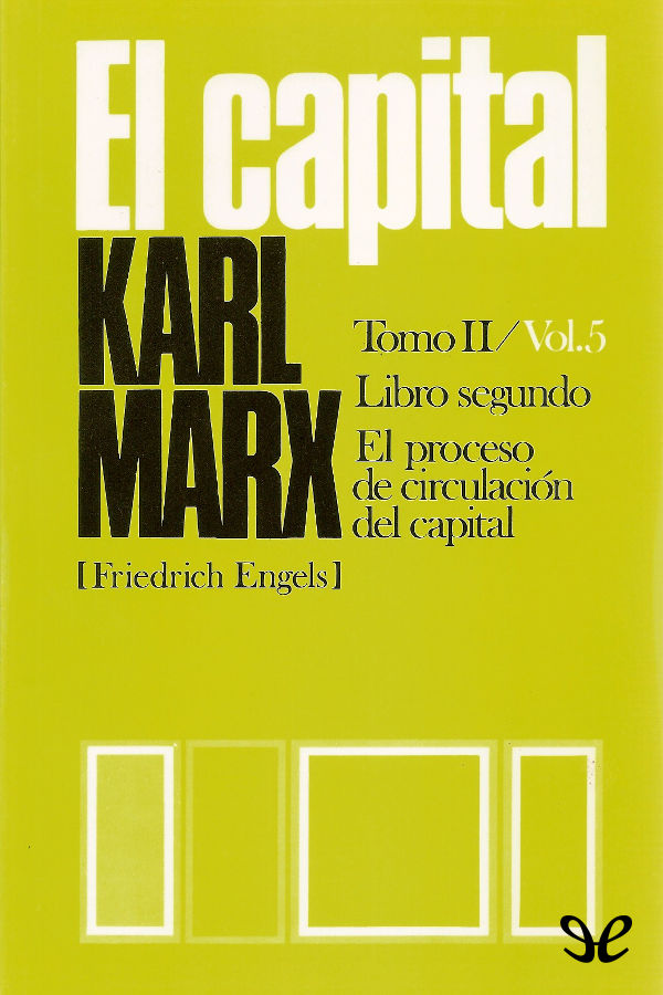 Portada del libro El Capital P Scaron Libro segundo Vol 5