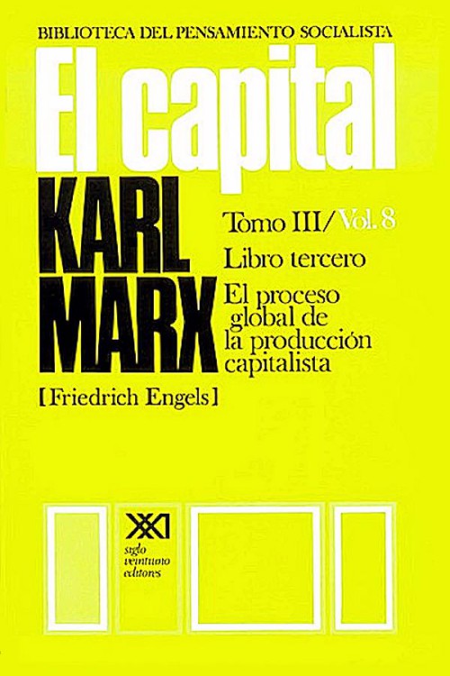 Portada del libro El capital  Tomo III