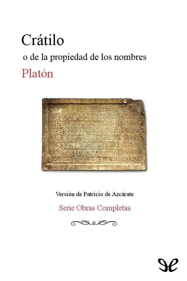 Portada del libro Cratilo