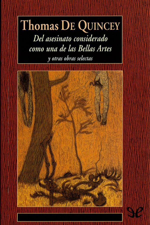 Portada del libro Del asesinato considerado como una de las bellas artes