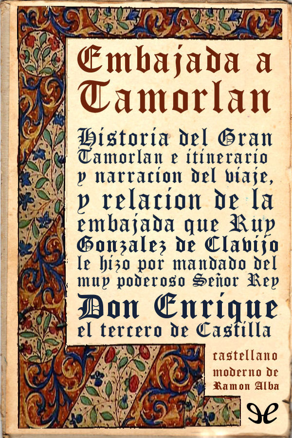 Portada del libro Embajada a Tamorlan