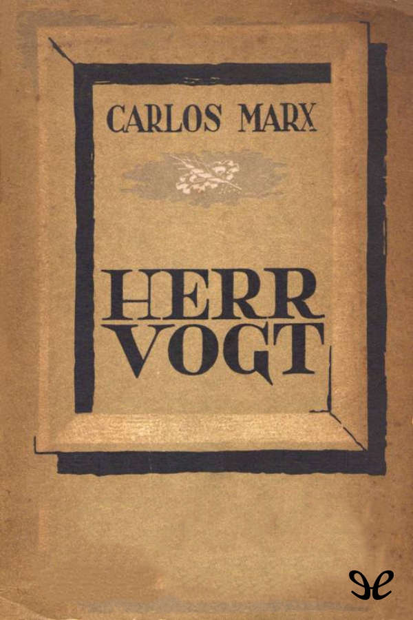 Portada del libro Herr Vogt