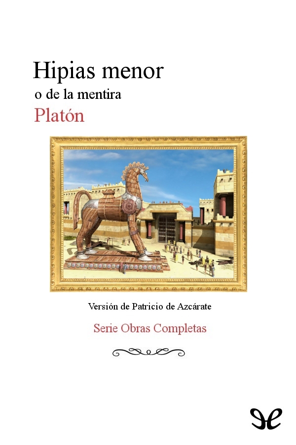 Portada del libro Hipias menor