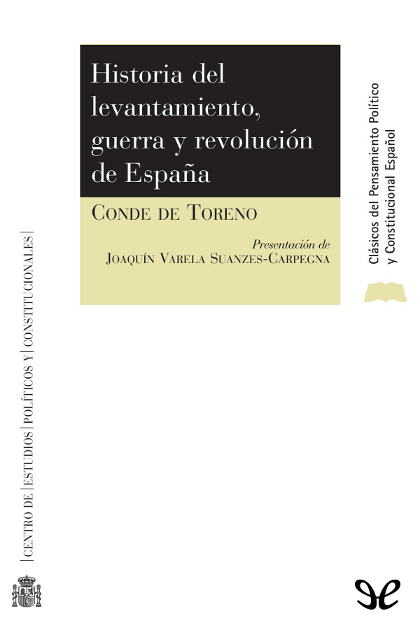 Portada del libro Historia del levantamiento guerra y revolucion de Espana