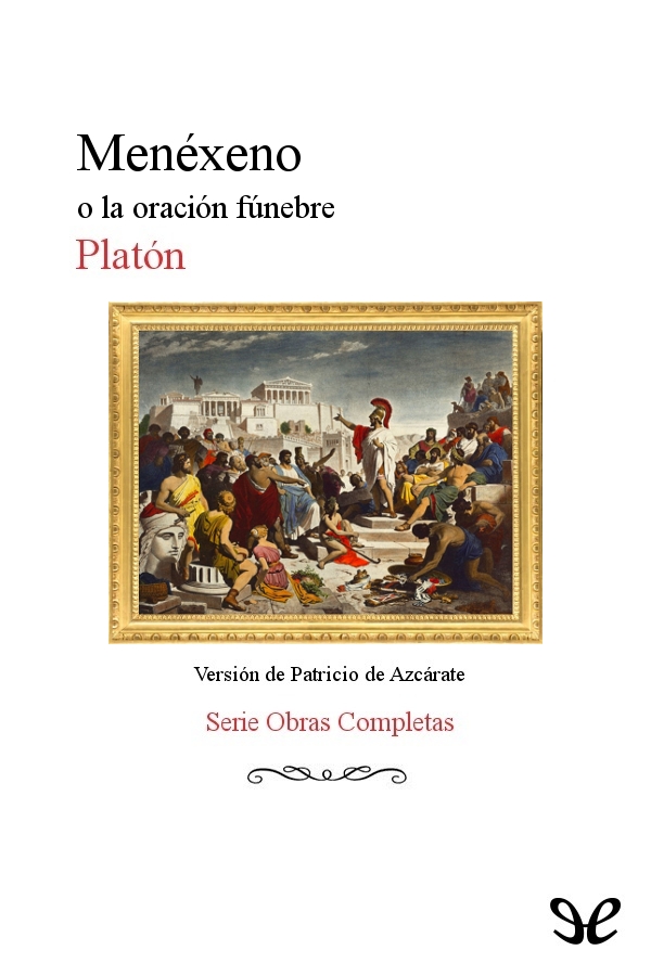 Portada del libro Menexeno