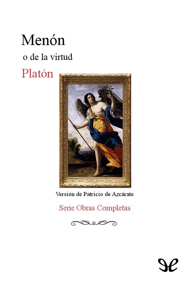 Portada del libro Menon