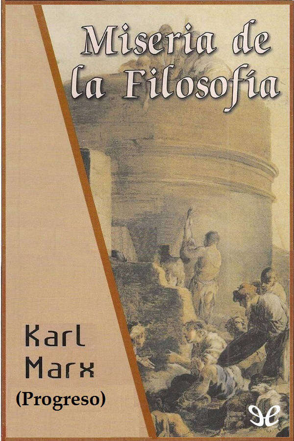 Portada del libro Miseria de la filosofia Progreso