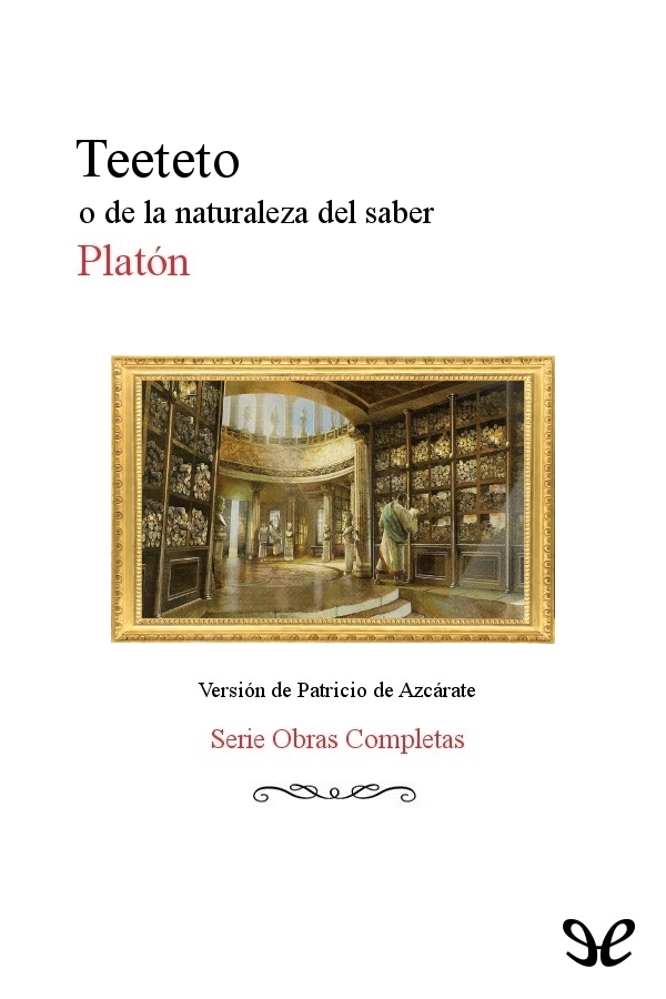 Portada del libro Teeteto