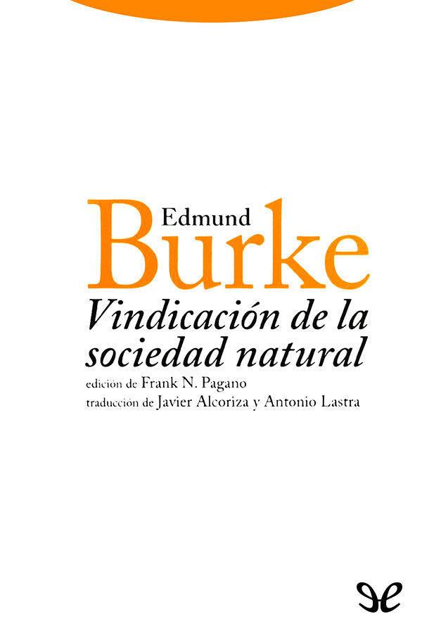 Portada del libro Vindicacion de la sociedad natural